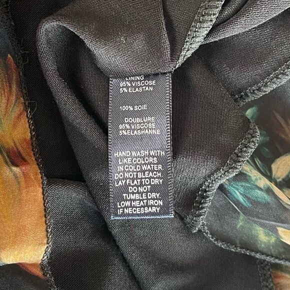 Floral Off / On Shoulder Silk Blouse - Picture 8 of 10